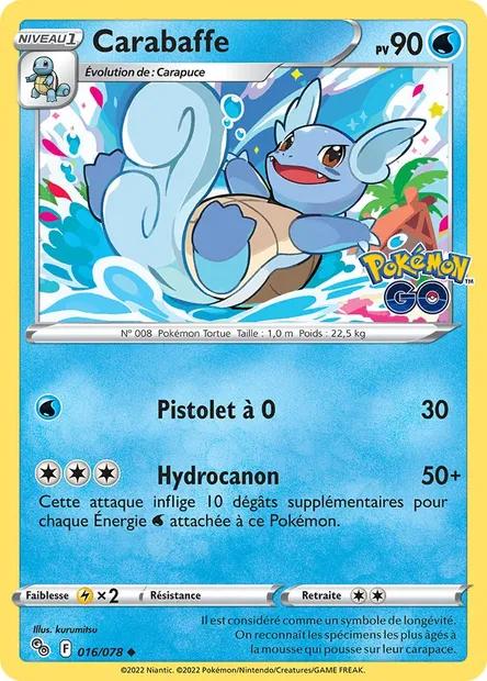 Carabaffe, carte Pokémon PGO 016 — extension Pokémon GO