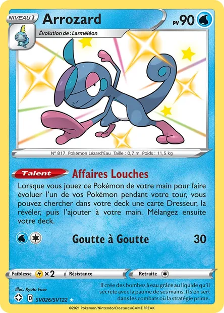 Arrozard, carte Pokémon SHF SV026 — extension Destinées Radieuses