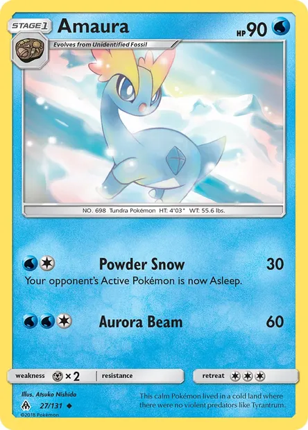Amaura, Pokémon card FLI 27 — Forbidden Light set