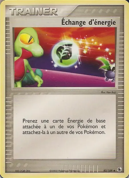 Échange d'énergie, carte Pokémon RS 82 — extension EX Rubis & Saphir
