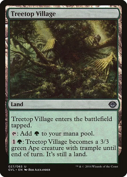 Village arboricole, carte Magic GVL 27 — extension Duel Decks Anthology: Garruk vs. Liliana