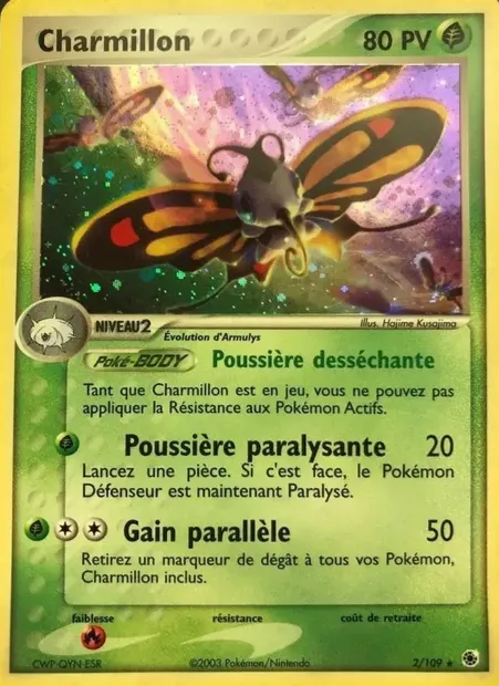 Charmillon, carte Pokémon RS 2 — extension EX Rubis & Saphir
