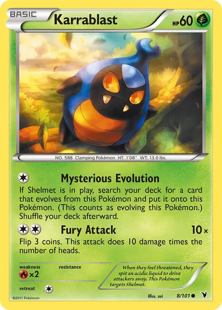 Karrablast, Pokémon card NVI 8 — Noble Victories set