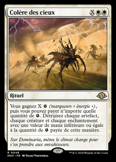 Colère des cieux, carte Magic MH3 49 — extension Modern Horizons 3