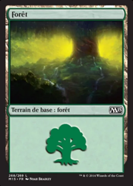 Forêt, carte Magic M15 268 — extension Magic 2015
