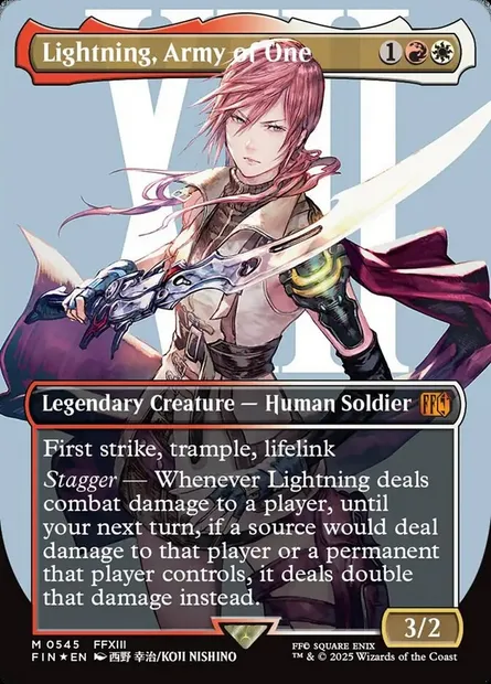 Lightning, Army of One, Magic card FIN 545 — Final Fantasy set