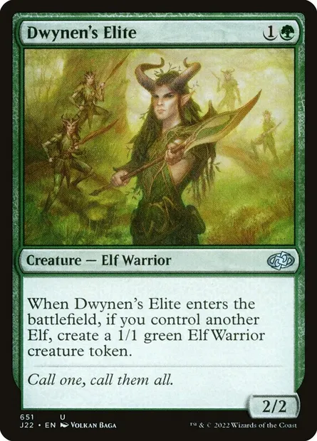 Dwynen's Elite, Magic card J22 651 — Jumpstart 2022 set