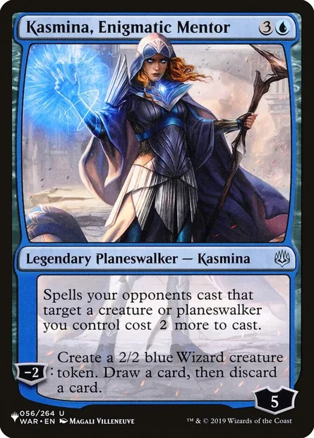 Kasmina, mentor énigmatique, carte Magic PLST WAR-56 — extension The List