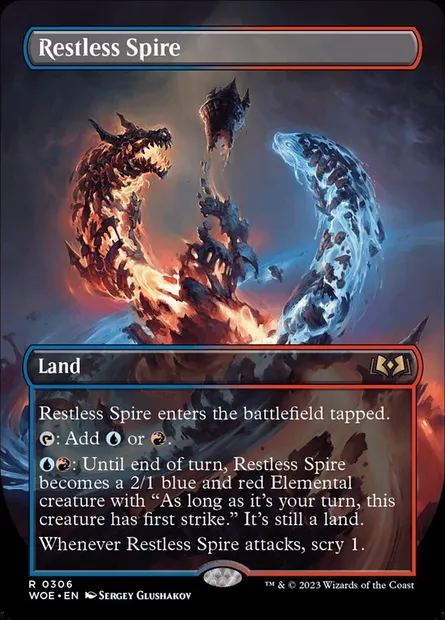 Restless Spire, Magic card WOE 306 — Wilds of Eldraine set
