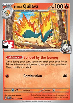 Ethan's Quilava, Pokémon card PPS 033-3 — Play! Pokémon Prize Pack Series set