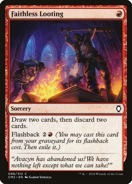 Faithless Looting, Magic card CM2 96 — Commander Anthology Volume II set