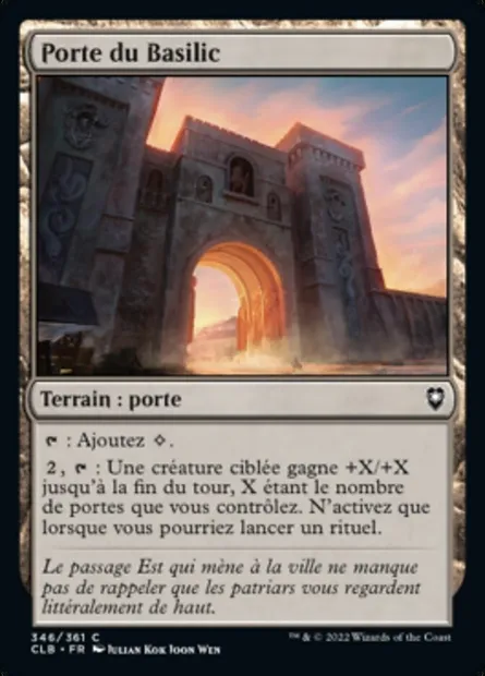 Porte du Basilic, carte Magic CLB 346 — extension Commander Légendes : la bataille de la Porte de Baldur