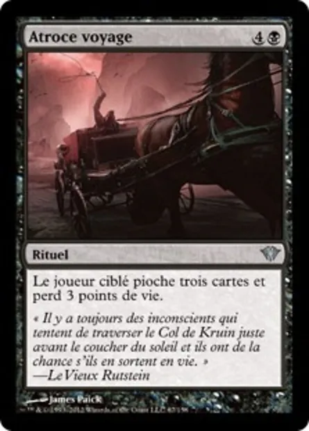 Atroce voyage, carte Magic DKA 67 — extension Obscure Ascension
