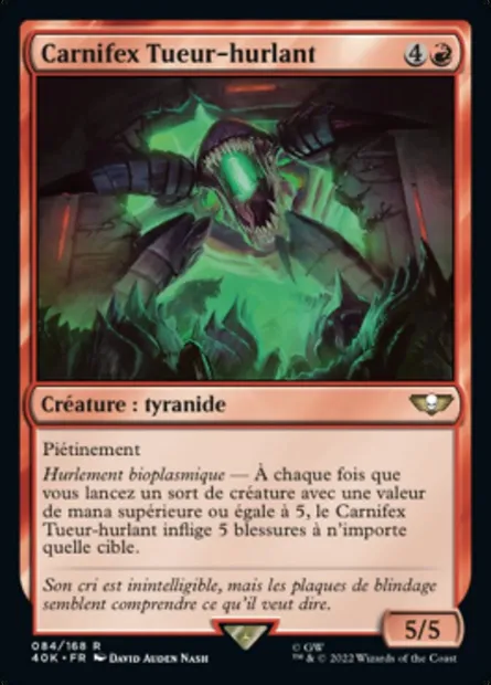 Carnifex Tueur-hurlant, carte Magic 40K 84 — extension Warhammer 40,000 Commander