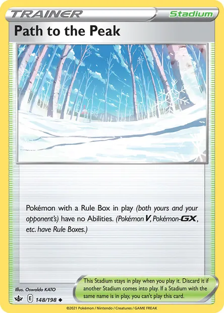 Path to the Peak, Pokémon card CRE 148 — Chilling Reign set