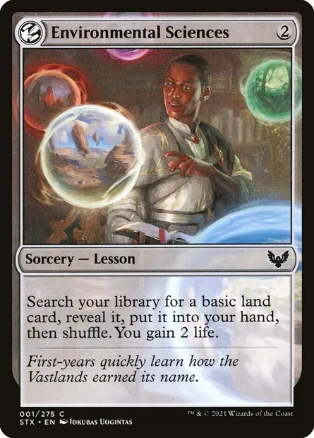 Environmental Sciences, Magic card STX 1 — Strixhaven: School of Mages set