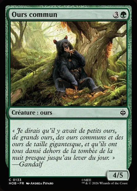 Ours commun, carte Magic HOB 133 — extension The Hobbit