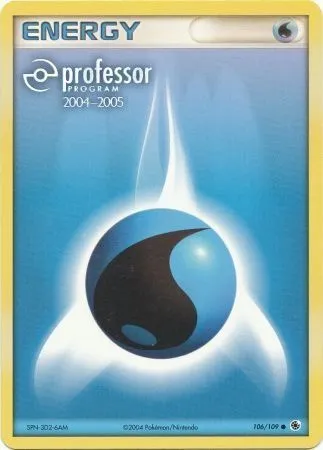 Water Energy, Pokémon card PROF 106 — Professor Program set
