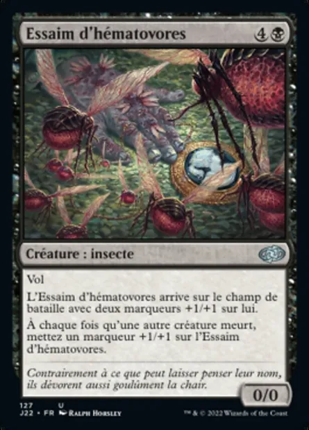 Essaim d'hématovores, carte Magic J22 127 — extension Jumpstart 2022