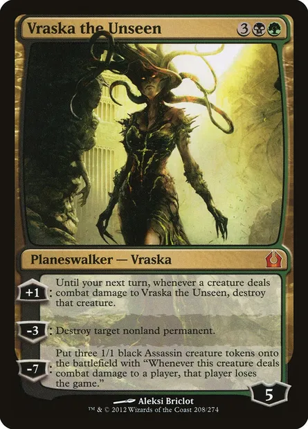 Vraska the Unseen, Magic card RTR 208 — Return to Ravnica set