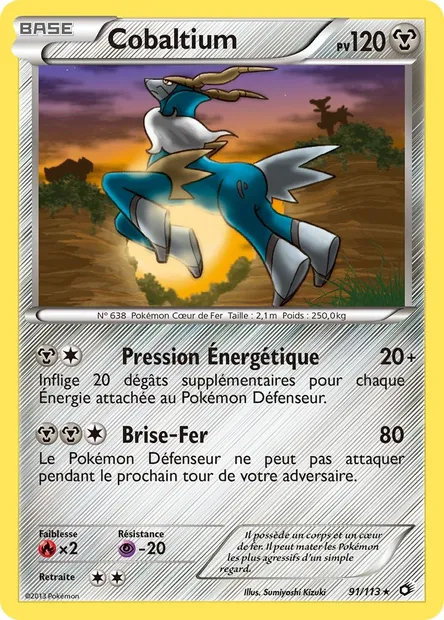 Cobaltium, carte Pokémon LTR 91 — extension Legendary Treasures