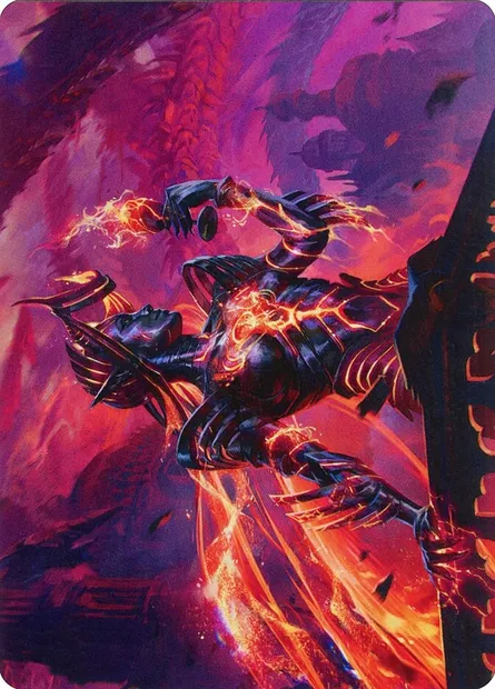 Ayara, Furnace Queen // Ayara, Furnace Queen, Magic card AMOM 21 — March of the Machine Art Series set