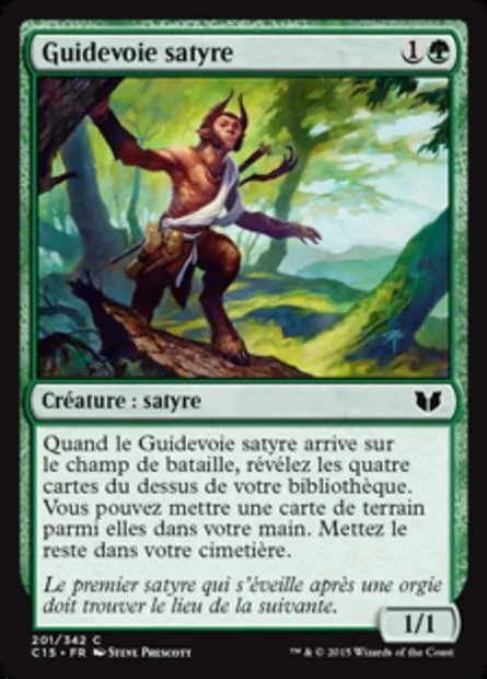 Guidevoie satyre, carte Magic C15 201 — extension Commander 2015