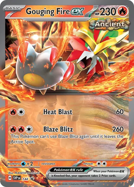 Gouging Fire ex, Pokémon card PR-SV 144 — SVP Black Star Promos set