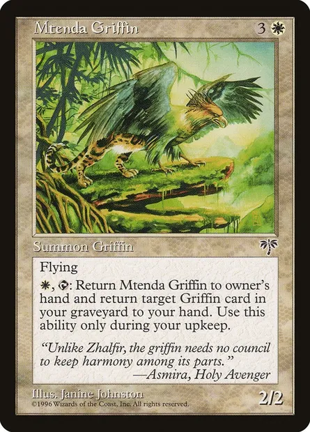 Mtenda Griffin, Magic card MIR 28 — Mirage set