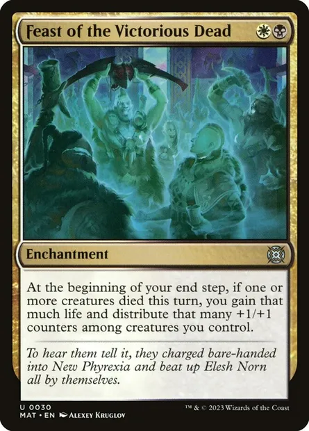 Feast of the Victorious Dead, Magic card MAT 30 — March of the Machine: The Aftermath set