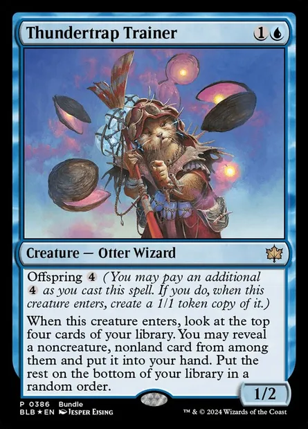 Thundertrap Trainer, Magic card BLB 386 — Bloomburrow set