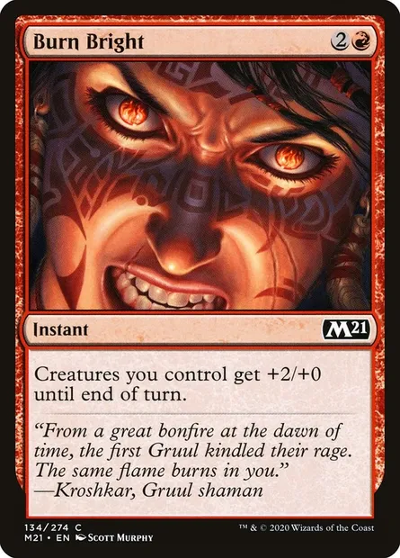 Burn Bright, Magic card M21 134 — Core Set 2021 set