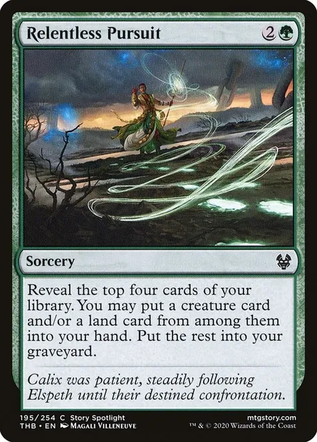 Relentless Pursuit, Magic card THB 195 — Theros Beyond Death set