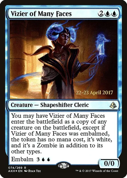 Vizier of Many Faces, Magic card PAKH 74s — Amonkhet Promos set