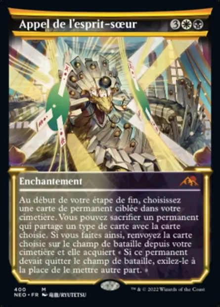 Appel de l'esprit-sœur, carte Magic NEO 400 — extension Kamigawa: La Dynastie Néon