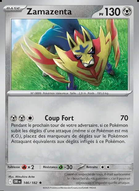 Zamazenta, carte Pokémon DRI 146 — extension Rivalités Destinées