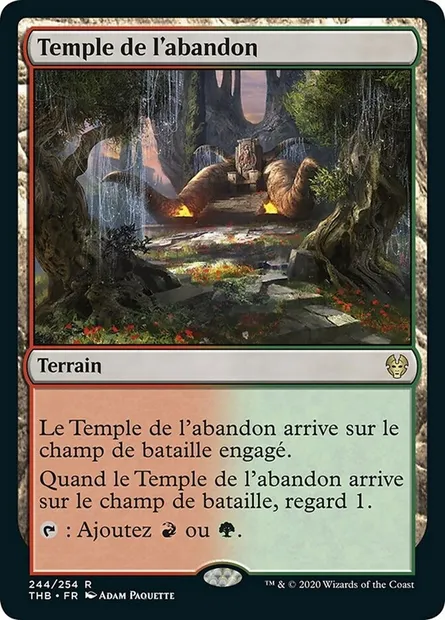 Temple de l'abandon, carte Magic THB 244 — extension Theros Beyond Death