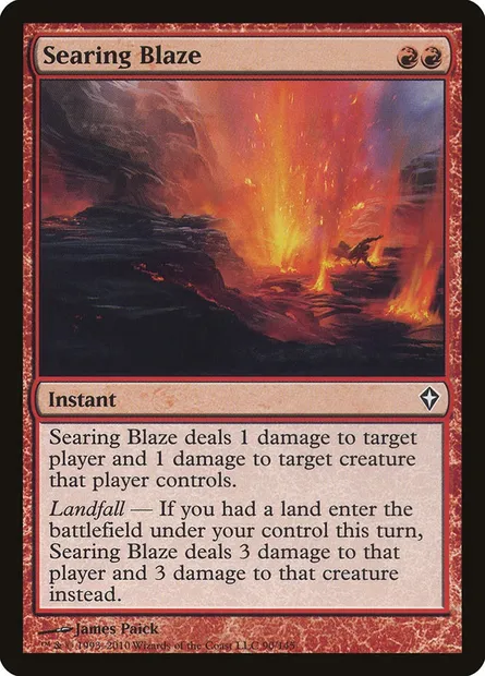 Searing Blaze, Magic card WWK 90 — Worldwake set