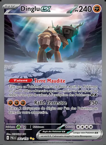 Dinglu-ex, carte Pokémon PAL 263 — extension Évolutions à Paldea