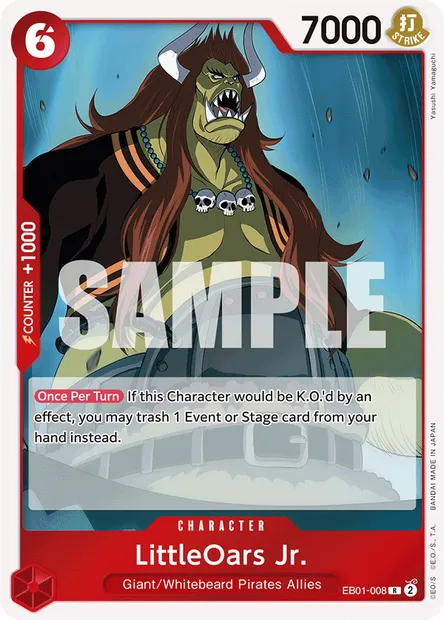 LittleOars Jr., One Piece card EB01-008 — MEMORIAL COLLECTION set