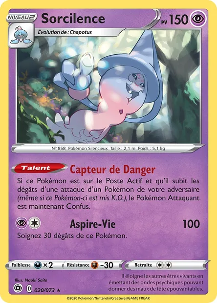 Sorcilence, carte Pokémon CPA 20 — extension La Voie du Maître
