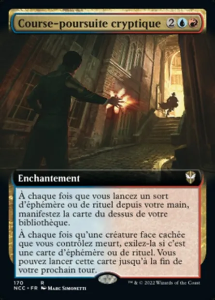 Course-poursuite cryptique, carte Magic NCC 170 — extension New Capenna Commander