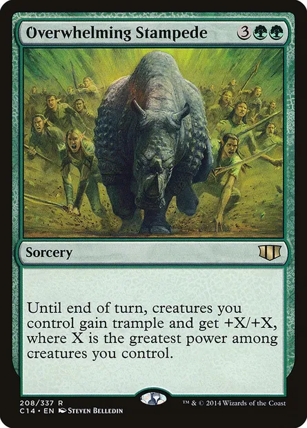 Overwhelming Stampede, Magic card C14 208 — Commander 2014 set