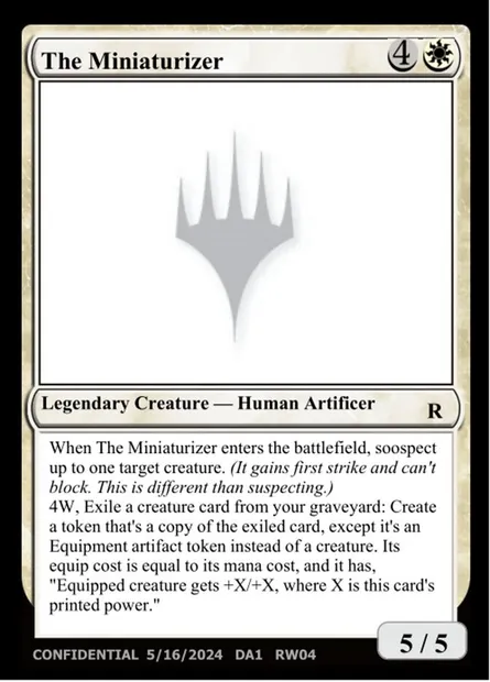 The Miniaturizer, Magic card UNK RW04d — Unknown Event set