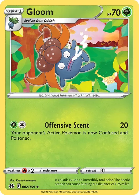 Gloom, Pokémon card CRZ 002 — Crown Zenith set