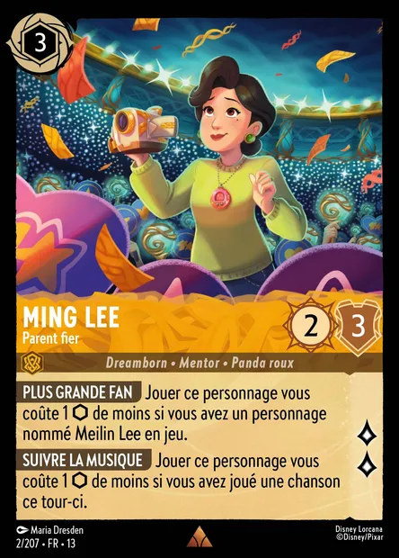 Ming Lee - Parent fier, carte Disney Lorcana CH13-002 — extension Invasion Epineuse!