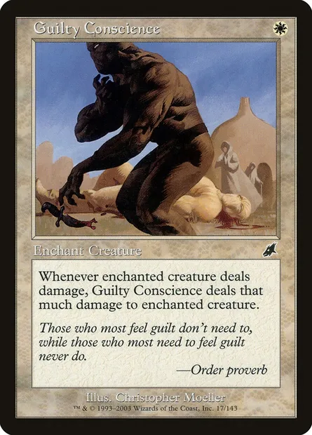 Guilty Conscience, Magic card SCG 17 — Scourge set