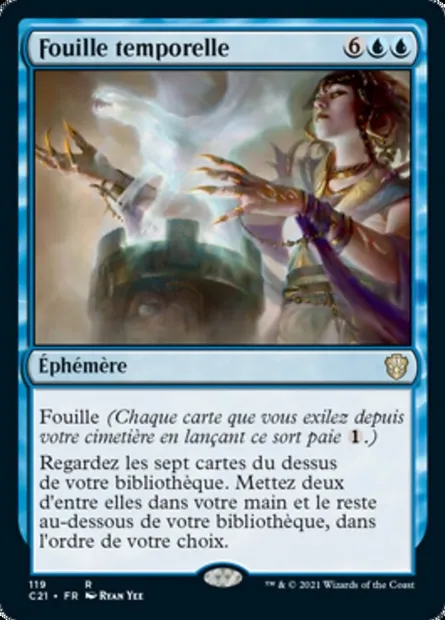 Fouille temporelle, carte Magic C21 119 — extension Commander 2021