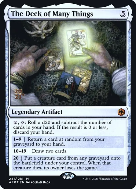 Les cartes merveilleuses, carte Magic PAFR 241s — extension Adventures in the Forgotten Realms Promos