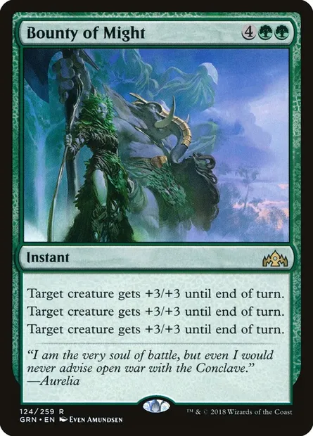 Bounty of Might, Magic card GRN 124 — Guilds of Ravnica set